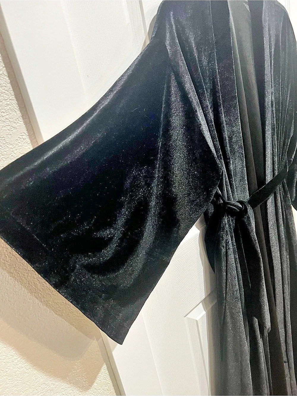 Black Velvet Robe - Picture 3 of 7